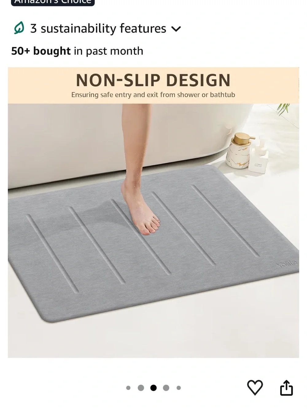 Yolife Diatomaceous Earth Stone Quick Dry Bath Mat 20x32 Pet food tray